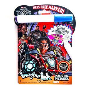 MARVEL IMAGINE INK WAKANDA FOREVER Activity Book and Magic Ink Markers NEW